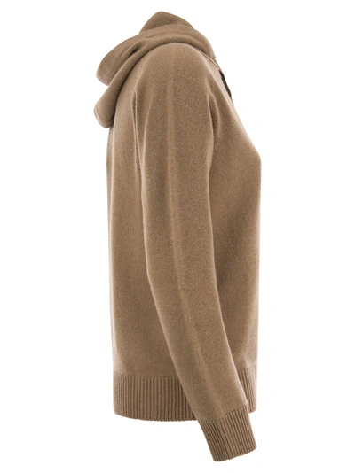 Shop 's Max Mara S Max Mara Virgola Hooded Sweater In Cashmere Yarn