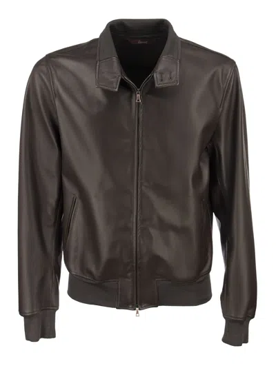 Shop Stewart Etere Slim Genuine Lambskin Leather Jacket