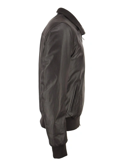 Shop Stewart Nuvola Etere Drowne Slim Genuine Lambskin Jacket