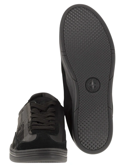 Shop Stone Island Fabric, Suede And Rubber Trainers