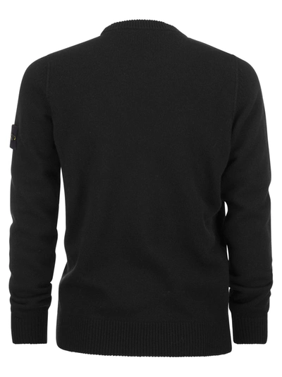 Shop Stone Island Wool Blend Crew Neck Knitwear