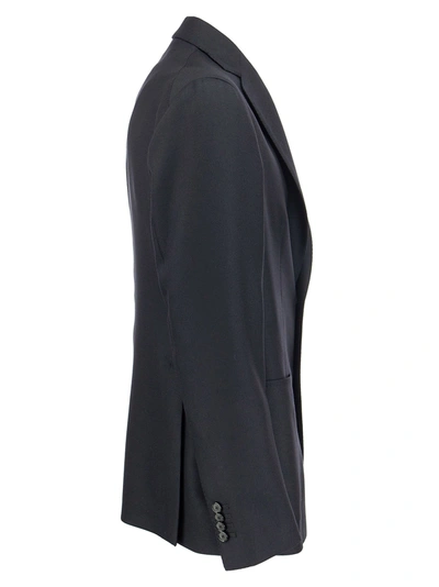 Tagliatore Bag Wool Suit Jacket In Black