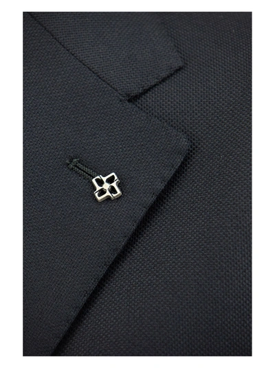 Tagliatore Bag Wool Suit Jacket In Black