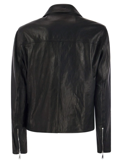 Shop Tagliatore Leather Jacket