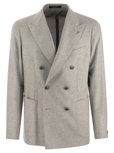 Shop Tagliatore Montecarlo Double Breasted Wool And Cashmere Jacket