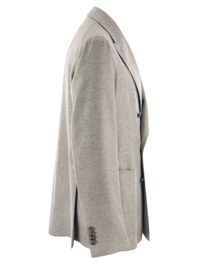 Shop Tagliatore Montecarlo Double Breasted Wool And Cashmere Jacket