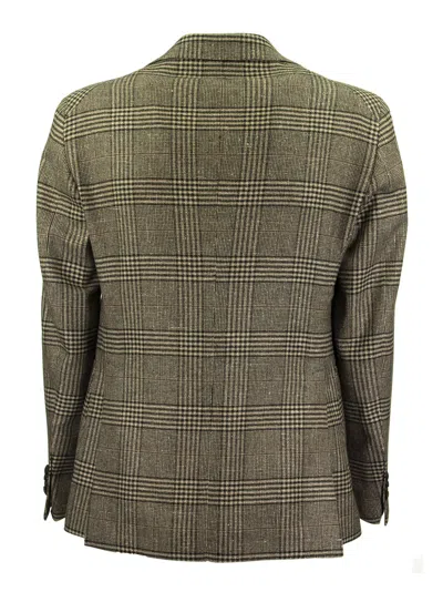 Shop Tagliatore Prince Of Wales Jacket In Wool, Silk And Cashmere