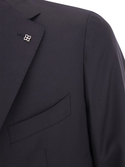 Tagliatore Blue Virgin Wool Tuxedo Suit