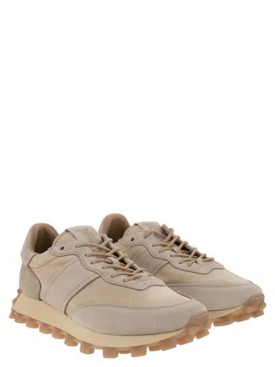 Shop Tod's 1 T Nubuck And Leather Trainers