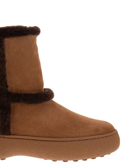 Shop Tod's Padded Suede Ankle Boot