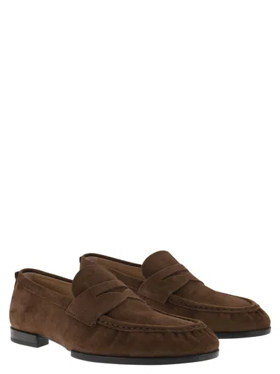 Shop Tod's Suede Leather Moccasin