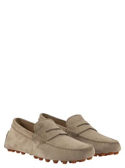 Shop Tod's Suede Moccasin Moccasin