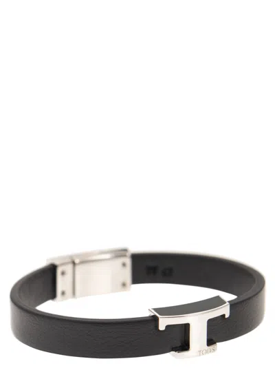 Shop Tod's T Timeless Leather Bracelet