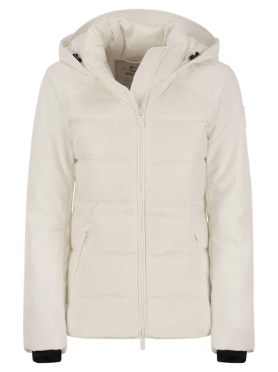 Shop Woolrich Quilted Down Jacket With Hood