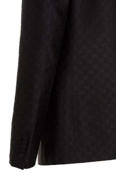 Shop Gucci Men 'horsebit' Blazer Jacket In Black