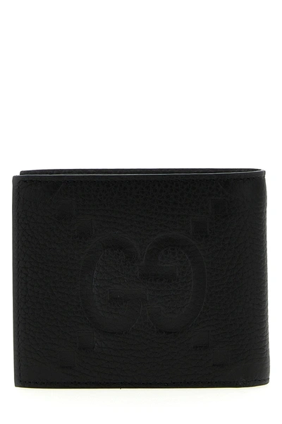 Shop Gucci Men 'jumbo Gg' Wallet In Black
