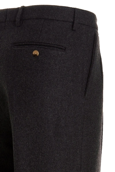 Shop Gucci Men Cachemire Wool Pants In Gray