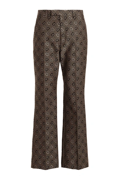 Shop Gucci Men Horsebit' Pants In Brown