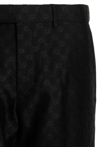 Shop Gucci Men Logo Pants In Black