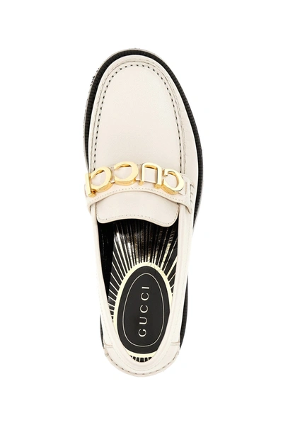 Shop Gucci Women '' Loafers In White