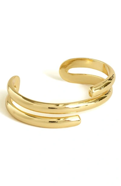 Shop Madewell Tube Cuff Bracelet In Pale Gold