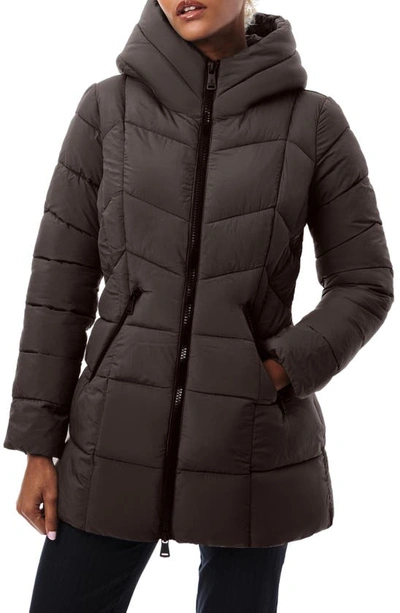 Shop Bernardo Hooded Water Resistant Puffer Jacket In Titan