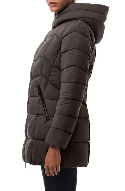 Shop Bernardo Hooded Water Resistant Puffer Jacket In Titan