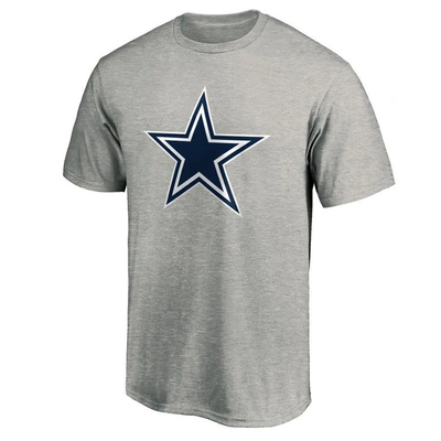Shop Fanatics Branded Heathered Gray Dallas Cowboys Primary Logo T-shirt In Heather Gray