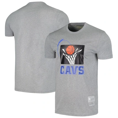 Shop Mitchell & Ness Unisex  Gray Cleveland Cavaliers Hardwood Classics Mvp Throwback Logo T-shirt