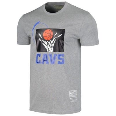 Shop Mitchell & Ness Unisex  Gray Cleveland Cavaliers Hardwood Classics Mvp Throwback Logo T-shirt