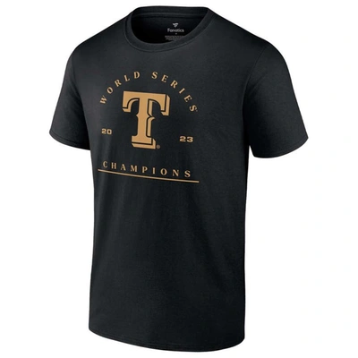 Shop Fanatics Branded Marcus Semien Black Texas Rangers 2023 World Series Champions Name & Number T-shirt
