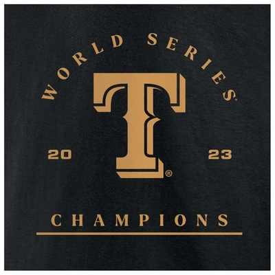 Shop Fanatics Branded Marcus Semien Black Texas Rangers 2023 World Series Champions Name & Number T-shirt