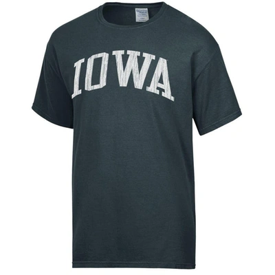 Shop Comfort Wash Charcoal Iowa Hawkeyes Vintage Arch 2-hit T-shirt