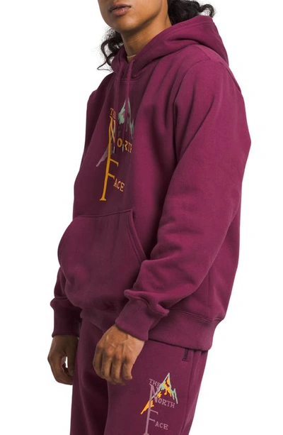 Shop The North Face Heavyweight Graphic Hoodie In Boysenberry/ Lo-fi