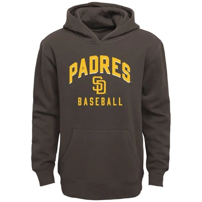 Shop Outerstuff Infant Brown/heather Gray San Diego Padres Play By Play Pullover Hoodie & Pants Set