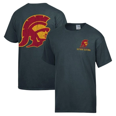 Shop Comfort Wash Charcoal Usc Trojans Vintage Logo T-shirt