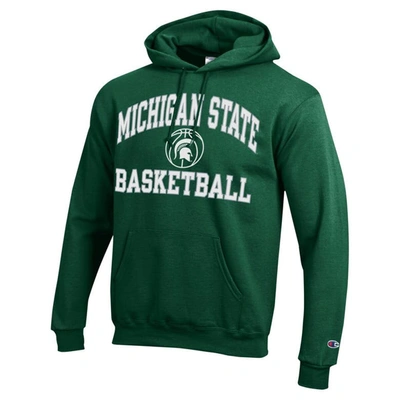 Shop Champion Green Michigan State Spartans Basketball Icon Powerblend Pullover Hoodie