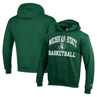 Shop Champion Green Michigan State Spartans Basketball Icon Powerblend Pullover Hoodie