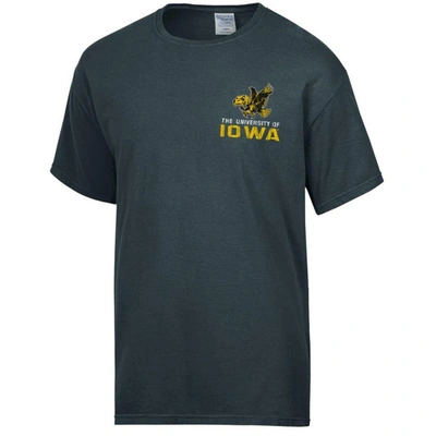 Shop Comfort Wash Charcoal Iowa Hawkeyes Vintage Logo T-shirt