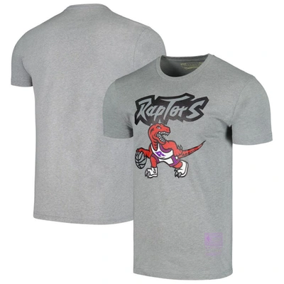 Shop Mitchell & Ness Unisex  Gray Toronto Raptors Hardwood Classics Mvp Throwback Logo T-shirt