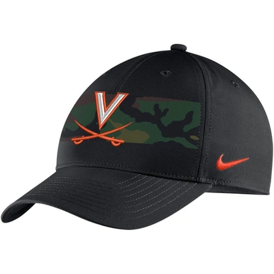 Shop Nike Black Virginia Cavaliers Military Pack Camo Legacy91 Adjustable Hat