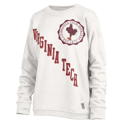 Shop Pressbox White Virginia Tech Hokies Shoreline Sundown Pullover Sweatshirt