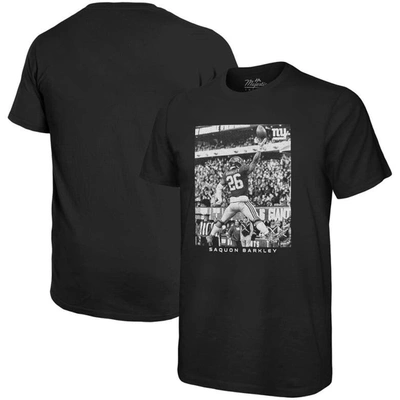 Shop Majestic Threads Saquon Barkley Black New York Giants Oversized Player Image T-shirt
