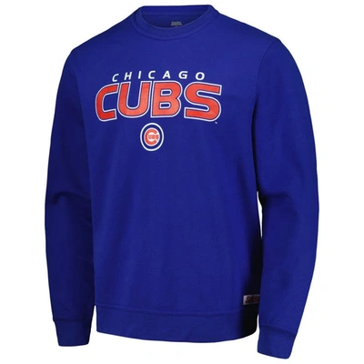 Shop Stitches Royal Chicago Cubs Pullover Sweatshirt