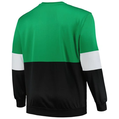 Shop Fanatics Branded Kelly Green/black Boston Celtics Big & Tall Split Pullover Sweatshirt