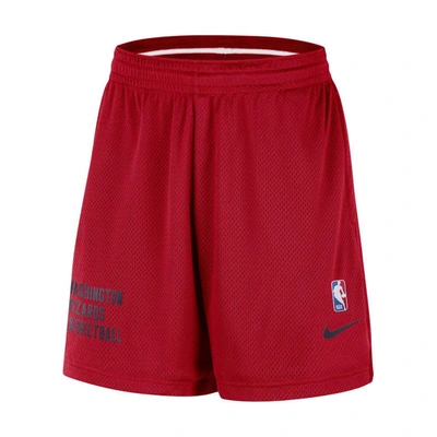 Nike Unisex  Red Washington Wizards Warm Up Performance Practice Shorts In Red