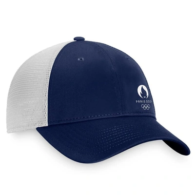 Shop Fanatics Branded Navy Paris 2024 Summer Olympics Trucker Adjustable Hat
