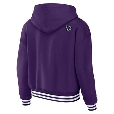 Shop Wear By Erin Andrews Purple Baltimore Ravens Plus Size Lace-up Pullover Hoodie
