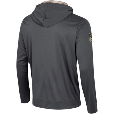 Shop Colosseum Charcoal Nebraska Huskers Oht Military Appreciation Long Sleeve Hoodie T-shirt