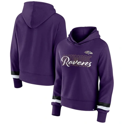 Shop Fanatics Branded  Purple Baltimore Ravens Over Under Pullover Hoodie